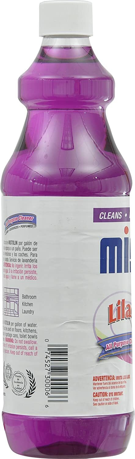 12 Pack Mistolin General All Purpose Cleaning Solution Lilac Scent 28 fl oz