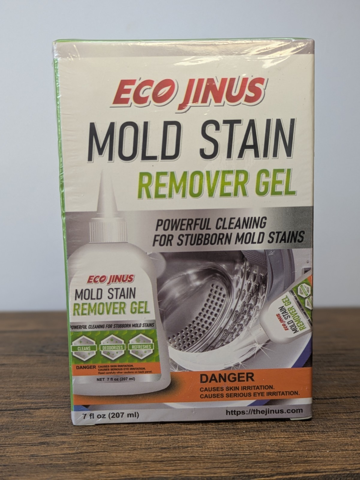 (2 Pack) Eco Jinus Mold Stain Remover Gel 7oz, for Tub Shower Sink Toilet Etc.