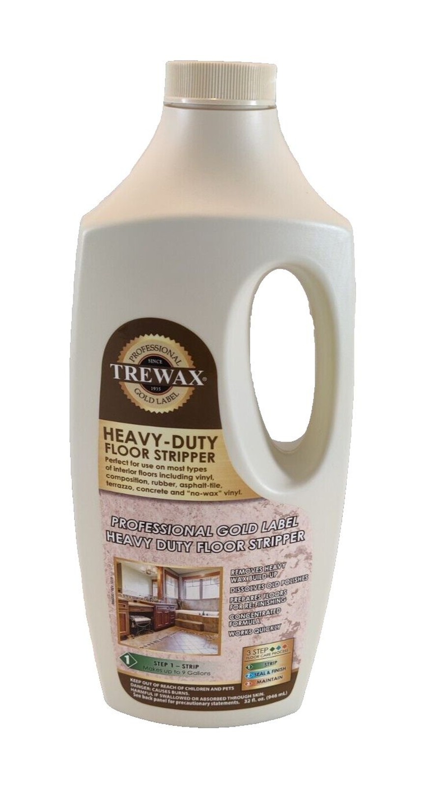 Trewax 887045027 Instant Water Based Floor Wax Stripper 32 oz.-Floors