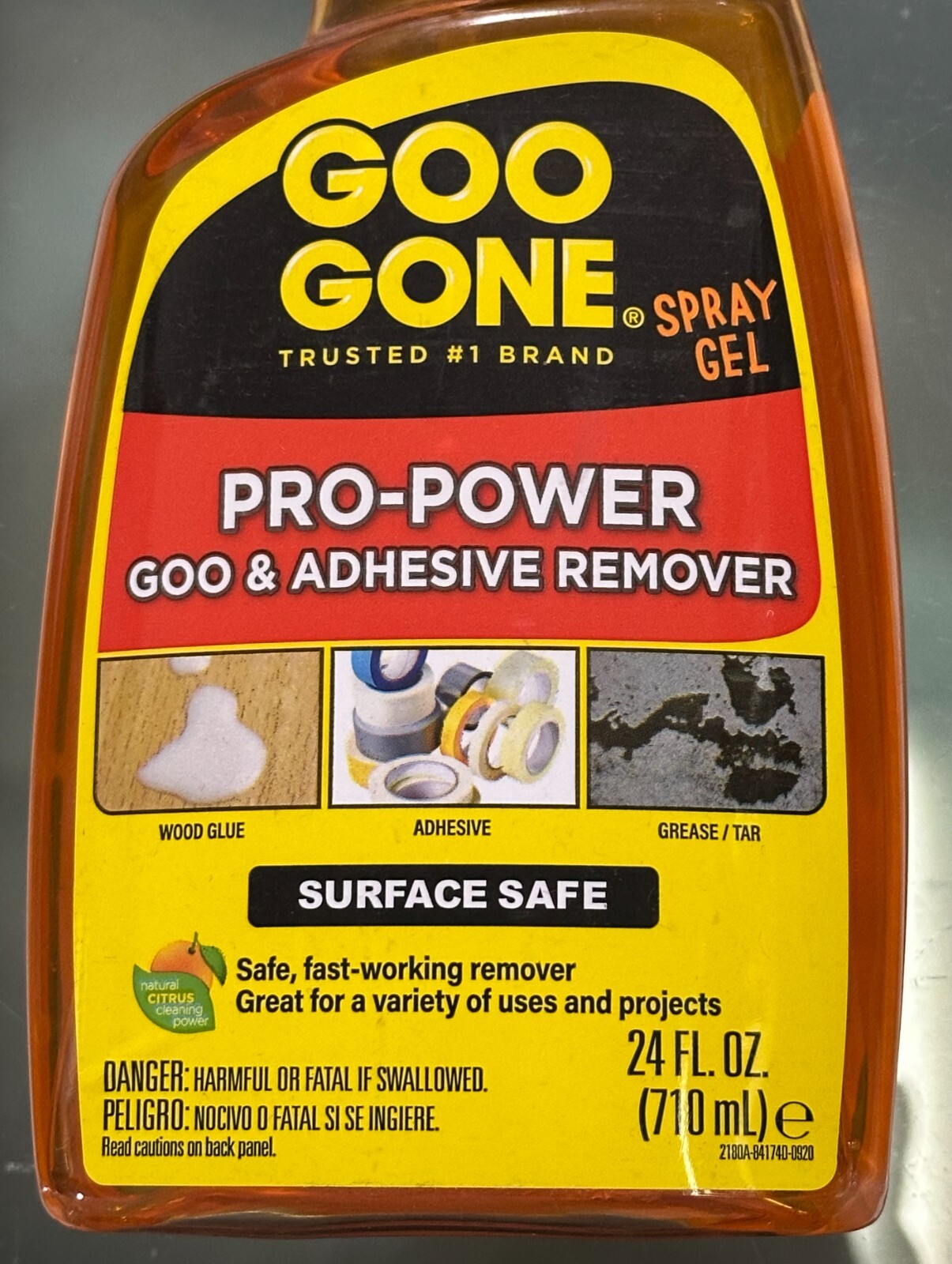 GOO GONE ~ PRO-POWER Adhesive Glue Wet Paint Grease Oil Ink Remover 24oz Spray