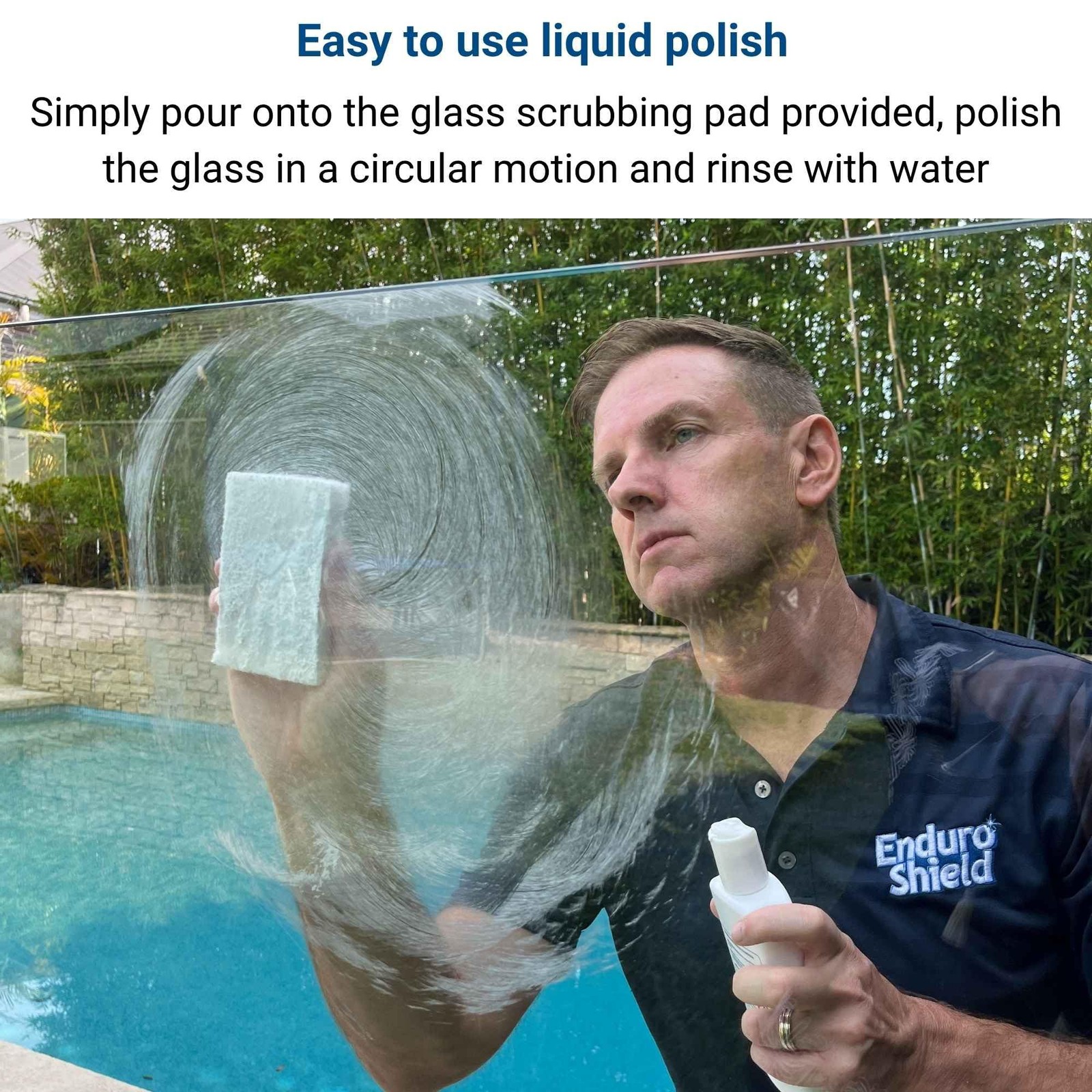 Shower Door Glass Polish – Water Spot & Hard Water Stain Cleaner for Cloudy S…