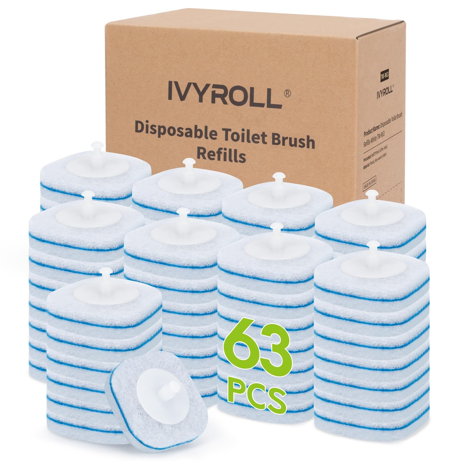 Toilet Bowl Cleaner Wand Refills Compatible with CLOROX, 63 Count Disposable …