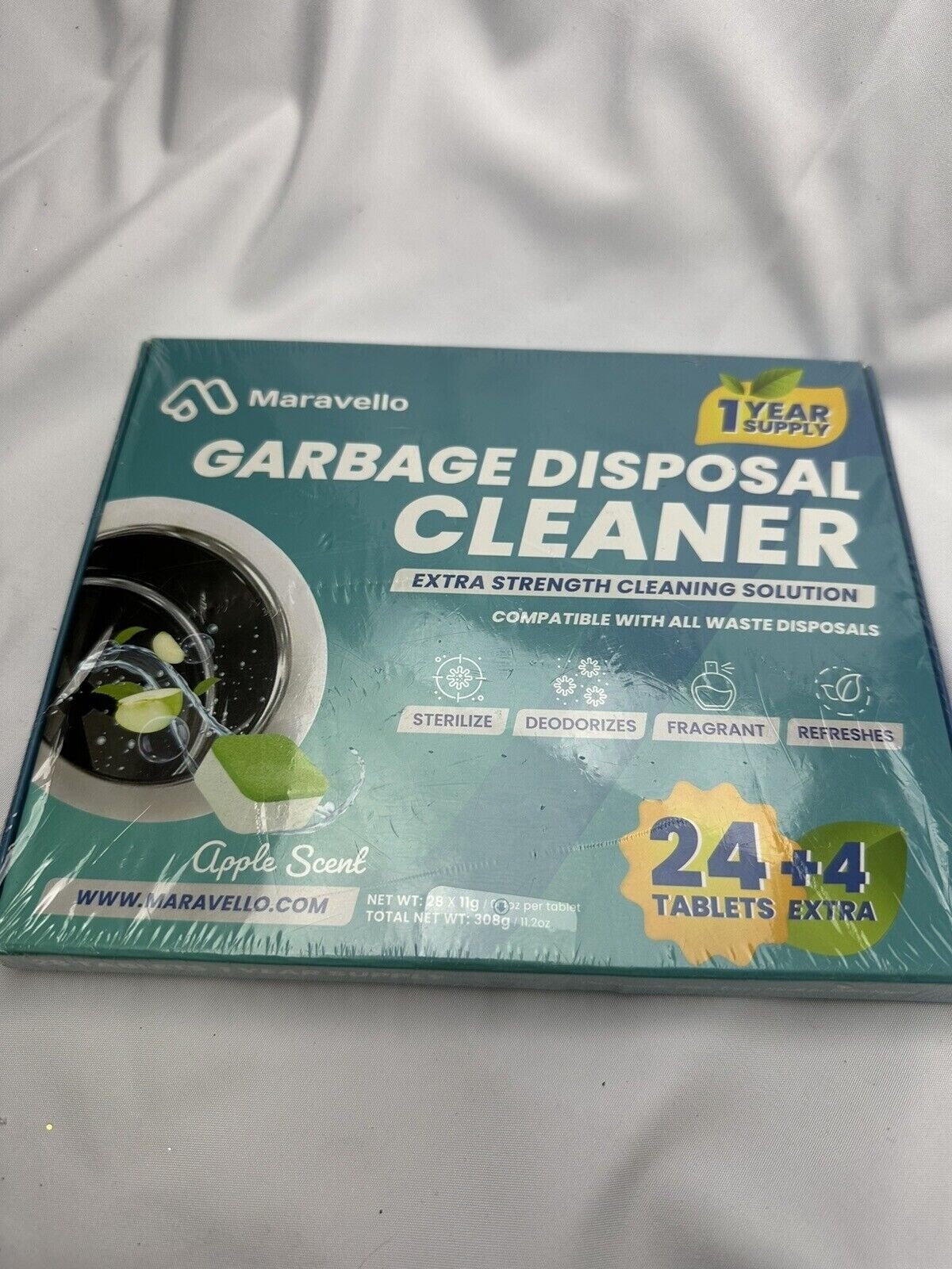 Garbage Disposal Cleaner and Deodorizer 28 Tablets: Maravello Sink Foaming Garba
