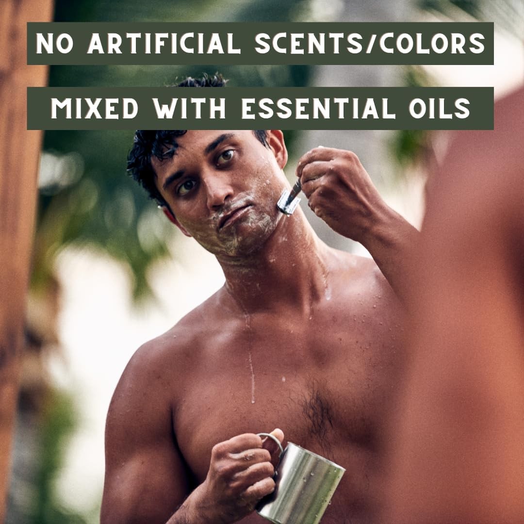 Natural Solid Shave Soap Bar, Highly Moisturizing, Handmade In The In