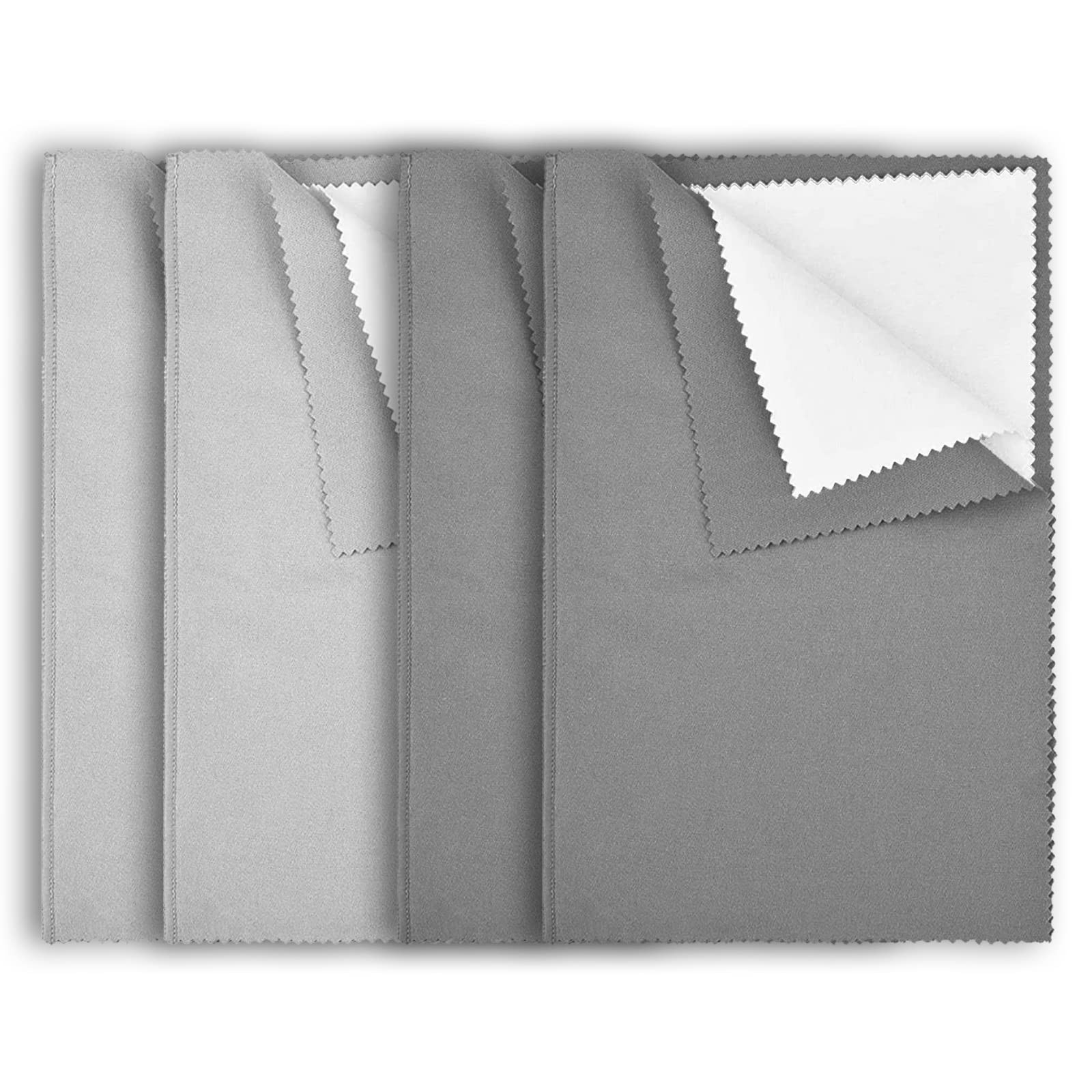4Pcs Silver Polishing Cloth Large Jewelry Cleaning Cloths,Multi-Layer Double-…