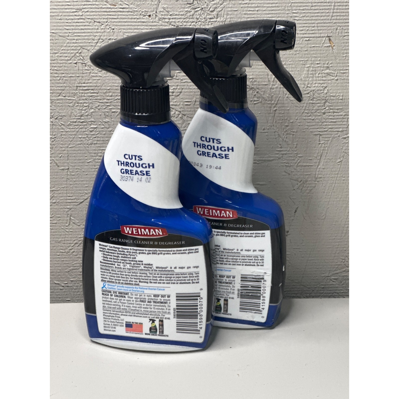 Weiman Heavy Duty Gas Range Cleaner & Degreaser 2 Pack 12 Fl Oz