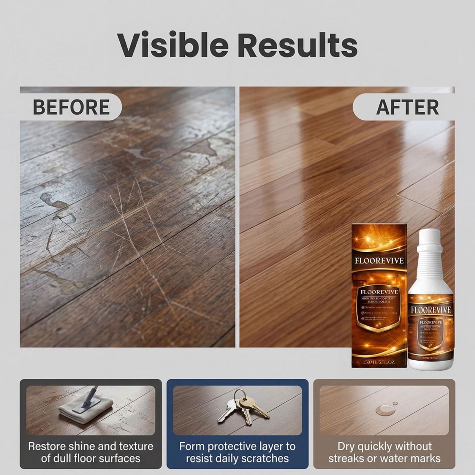 Floorevive Floor Restorer Floor Restorer/Polish-Revitalize And Shine Wood 150ml1