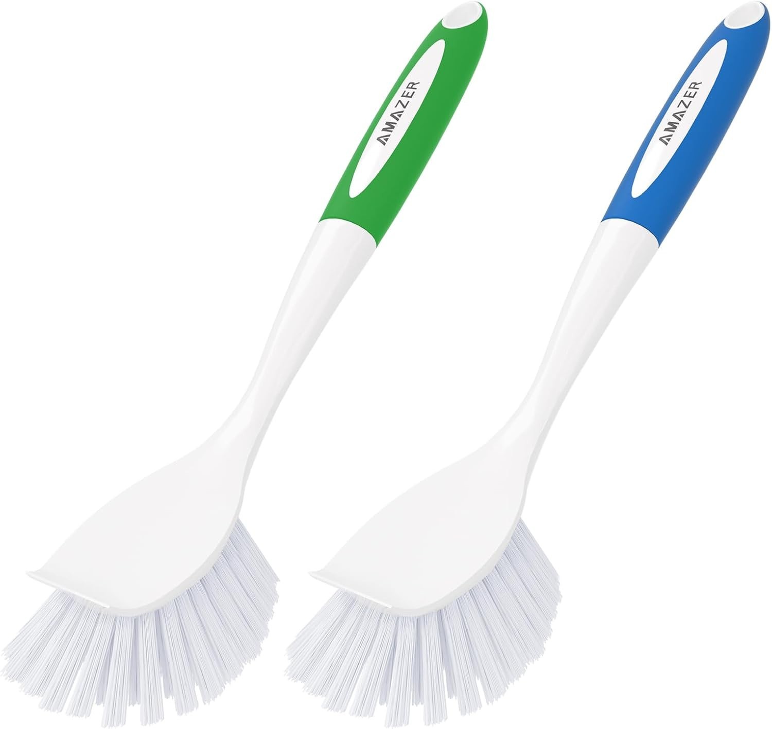 Dish Brush with Handle 2 Pack Kitchen Scrub Brushes for Cleaning Dish Scrubbe