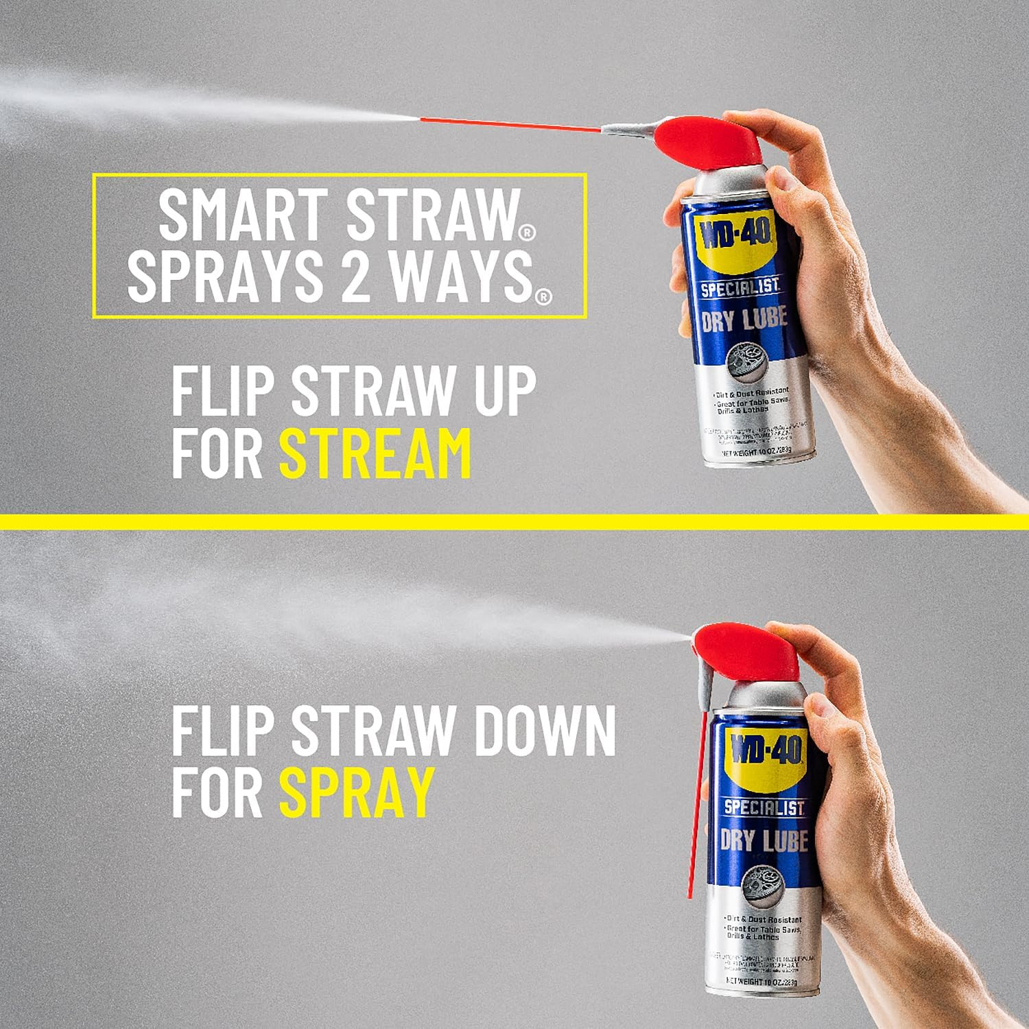 Dry Lube with SMART STRAW SPRAYS 2 WAYS, 10 OZ