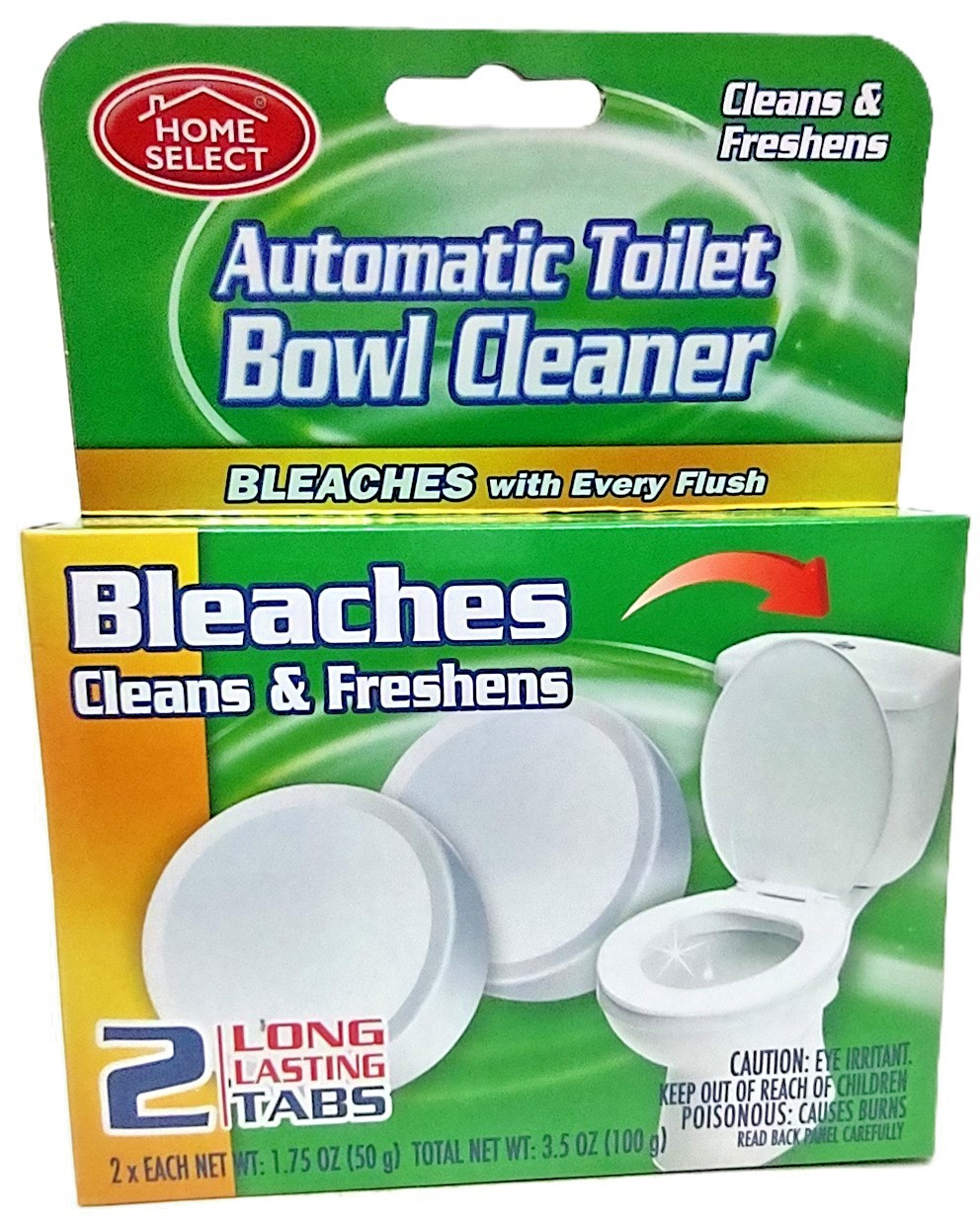 4 x Home.S Automatic Toilet Bowl Cleaner BLEACHES CLEANS & FRESHENS 2-Tabs/Box