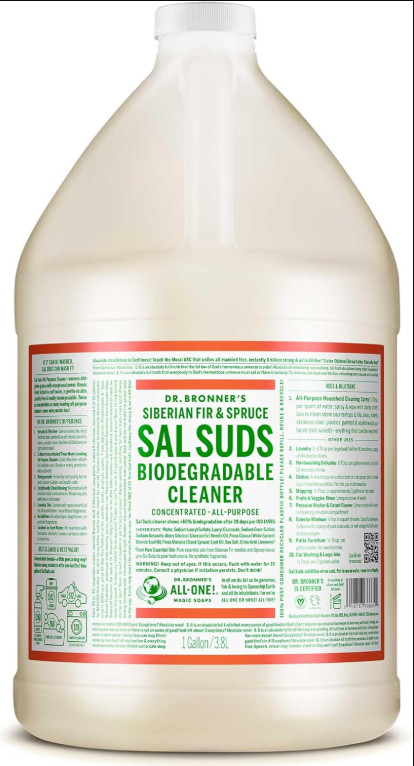 Dr. Bronner’s – Sal Suds Biodegradable Cleaner (1 Gallon) All-Purpose Cleaner