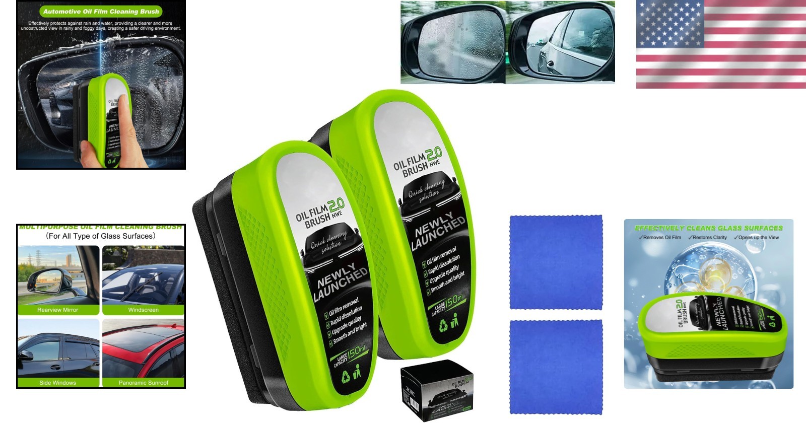 Oil Film Remover & Wipe Set – Enhance Visibility in All Conditions