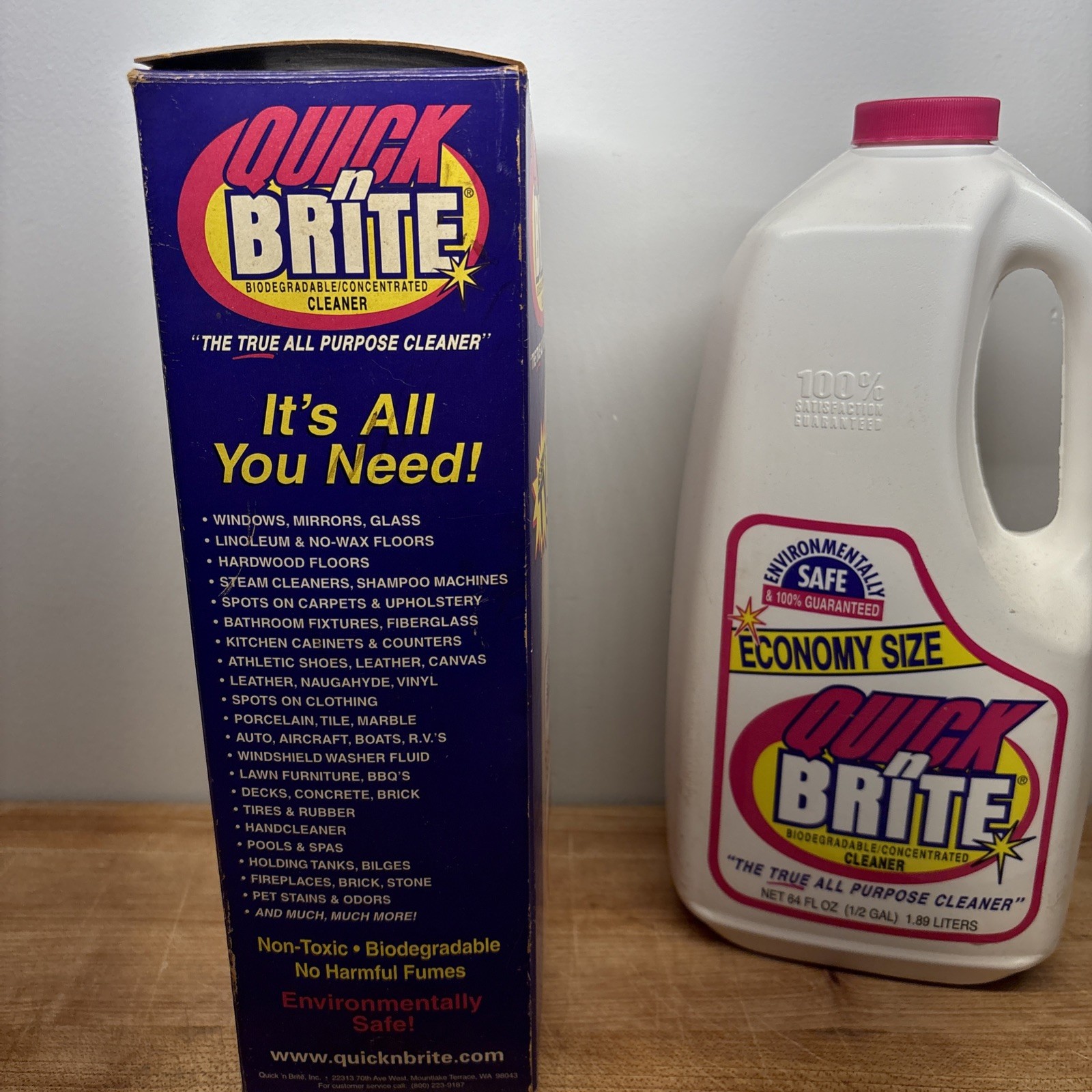 Quick ‘n Brite All-Purpose Liquid Cleaner 64oz Concentrate VTG – 1999