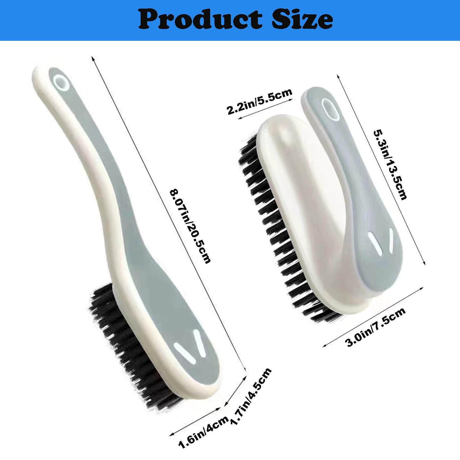 Laundry Scrub Brush Soft Bristle Household Cleaning Brushes for Carpet, Clothes