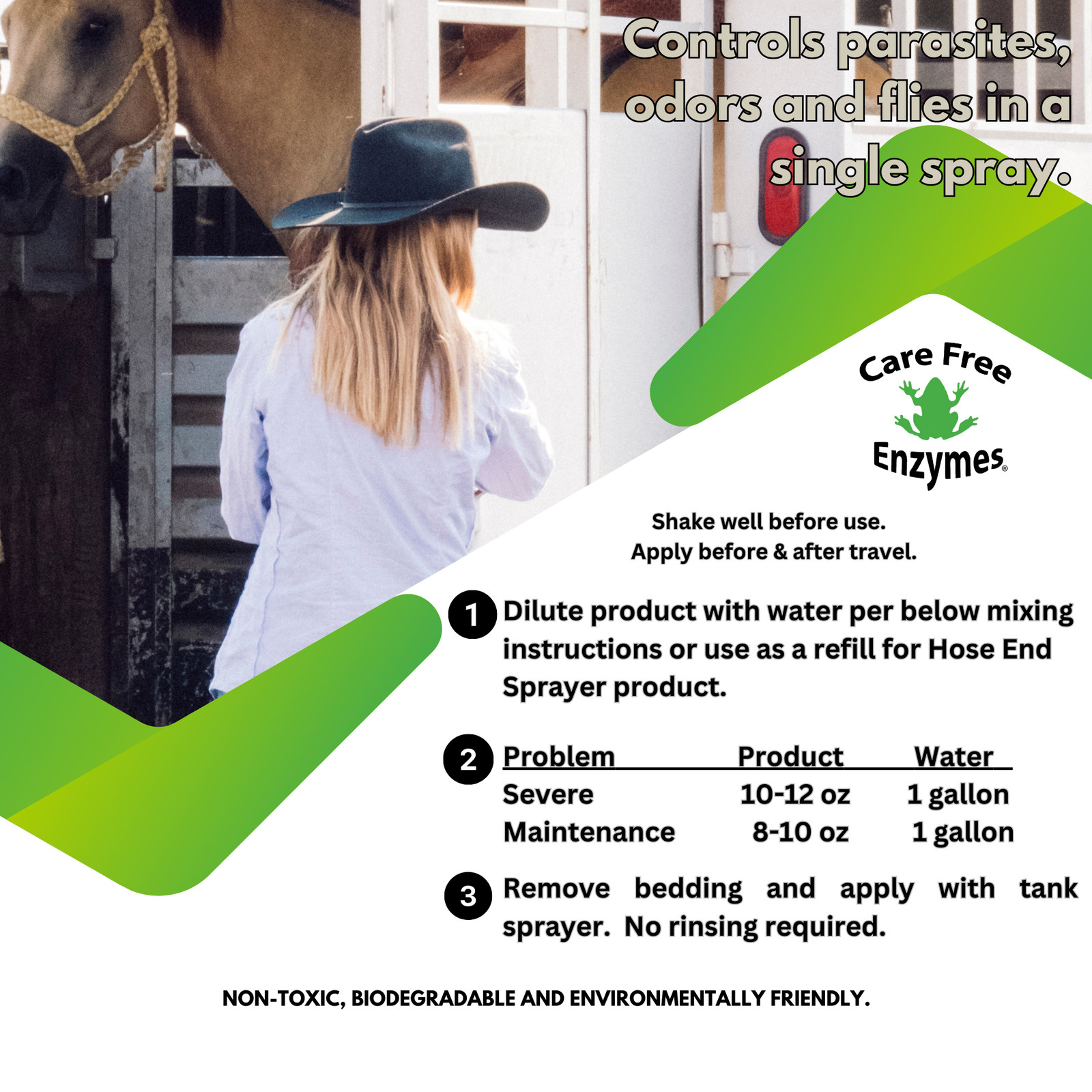 Horse & Livestock Trailer Cleaner & Deodorizer | Healthy Trailer | 32 oz & 33.9