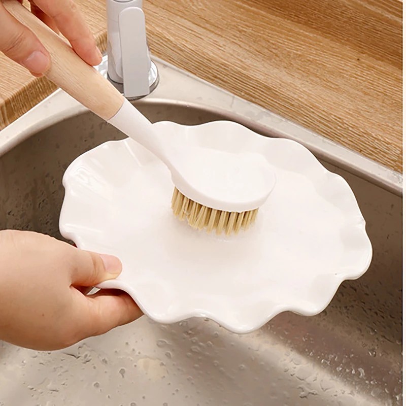 Dish Brush with Handle Kitchen Cleaning Brush Set for Pot, Pan