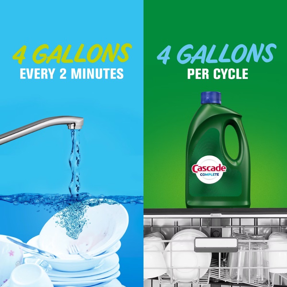 Cascade Complete Dishwashing Liquid Gel Fresh Detergent – 120 fl oz
