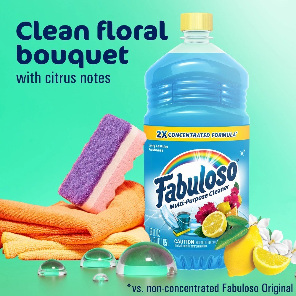 Multi-Purpose Cleaner and Floor Cleaner 2X Concentrated Refill Tropical Spring