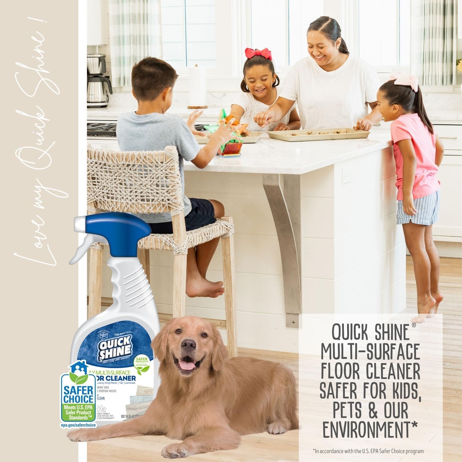 Quick Shine Multi Surface Floor Cleaner for Gentle & Effective Cleaning