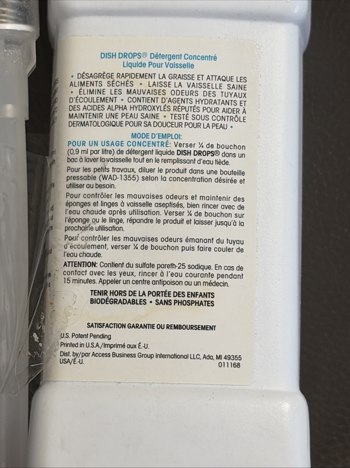 Amway Vtg Dish Drops concentrated dishwashing liquid 8.4 fl. oz Soap NOS 1990s