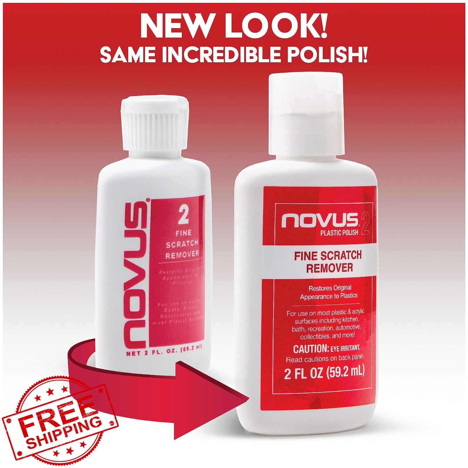Novus 7033 Fine Scratch Remover #2, 2 oz Bottle