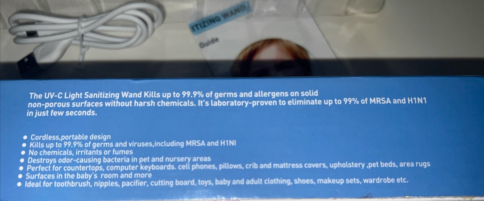 Sanitizing Wand Clean Up To 99.9cteria, Virus Germ,allergen And Molds