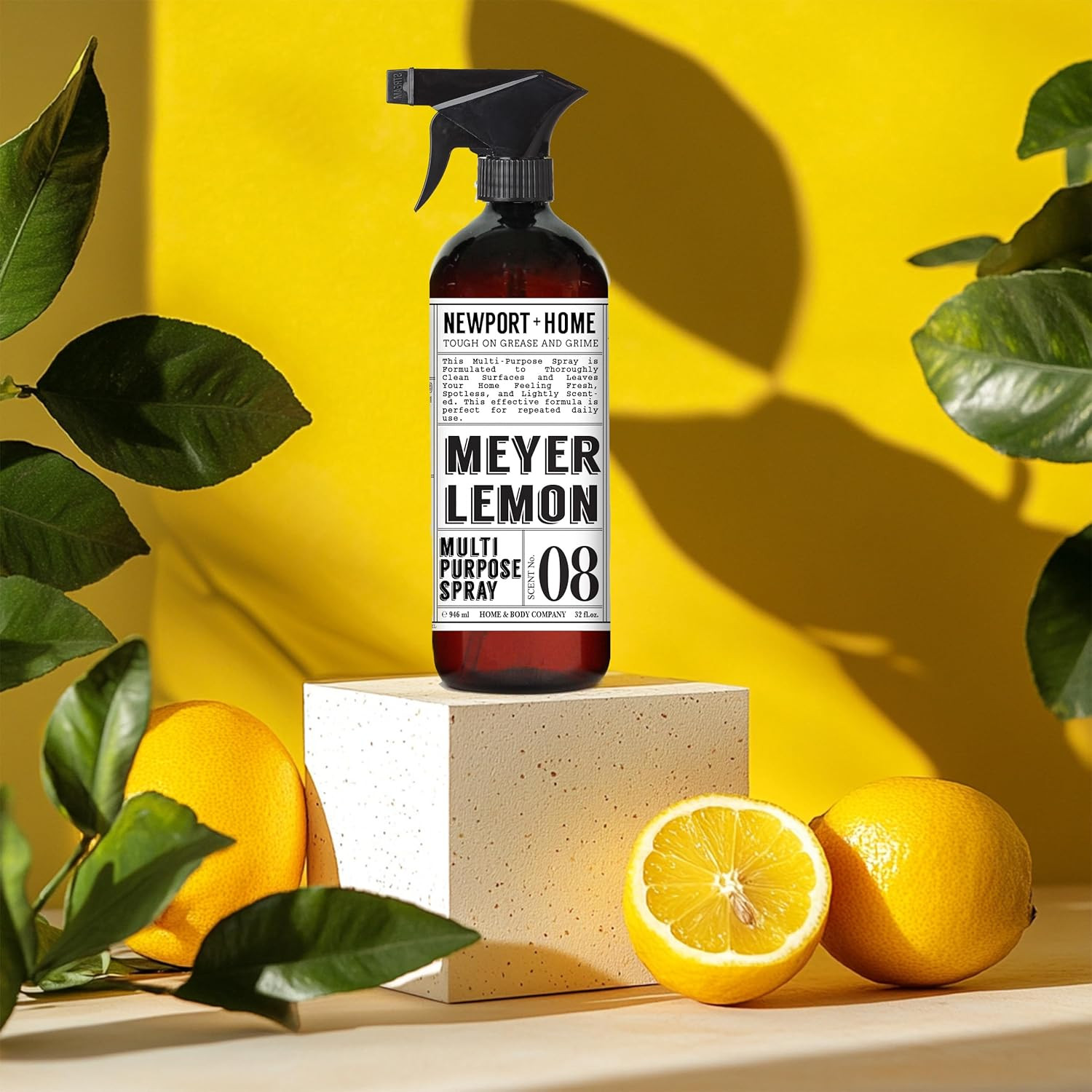 Newport + Home Multi-Purpose Spray, Meyer Lemon & Fresh Eucalyptus Scents, Tough