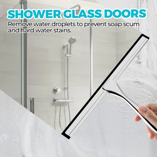 12-Inch All-Purpose Shower Squeegee for Doors, Walls , Tile 12 Inch, Silver USA