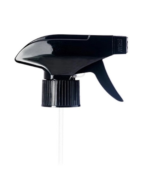 (SET OF 10) Black plastic 28-400 nozzle trigger sprayer with 9.875″ dip tube