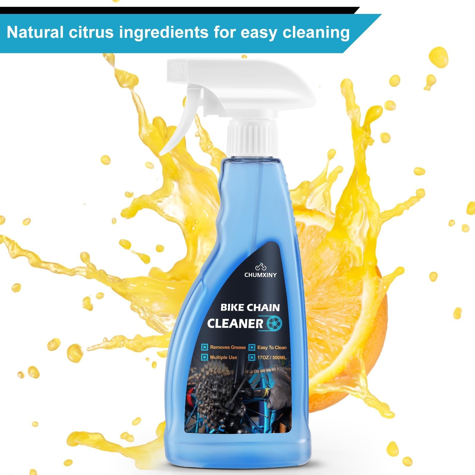 CHUMXINY Bike Chain Degreaser, 17 fl oz Spray Non-foaming Design for MTB/Grav…