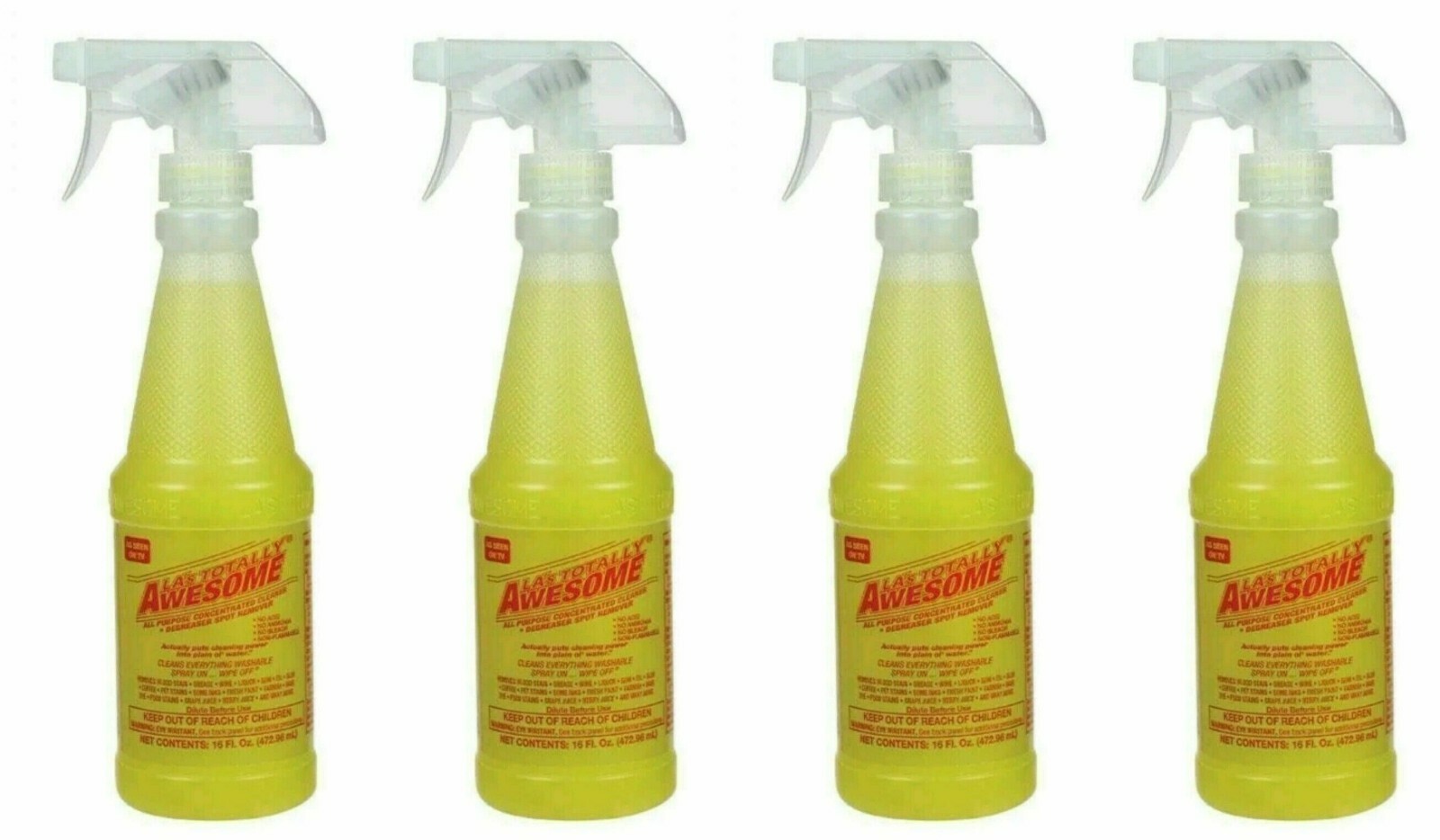 4 LA’S TOTALLY AWESOME ALL PURPOSE CONCENTRATED CLEANER Amonia bleach free