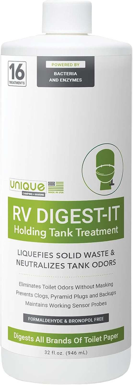 Unique RV Digest-It Black Water Tank Treatment 32 Ounces