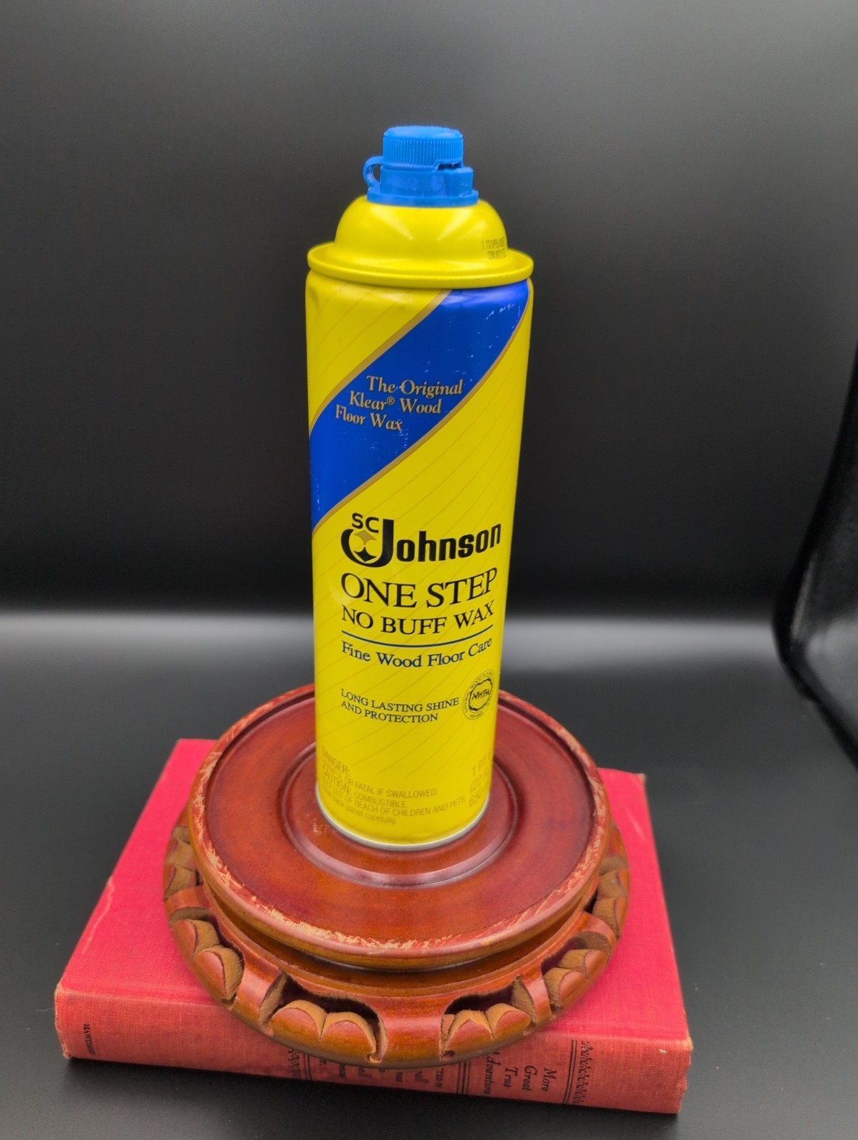 Vintage SC Johnson One Step No Buff Wax Fine Wood Floor Care 22 fl oz Full