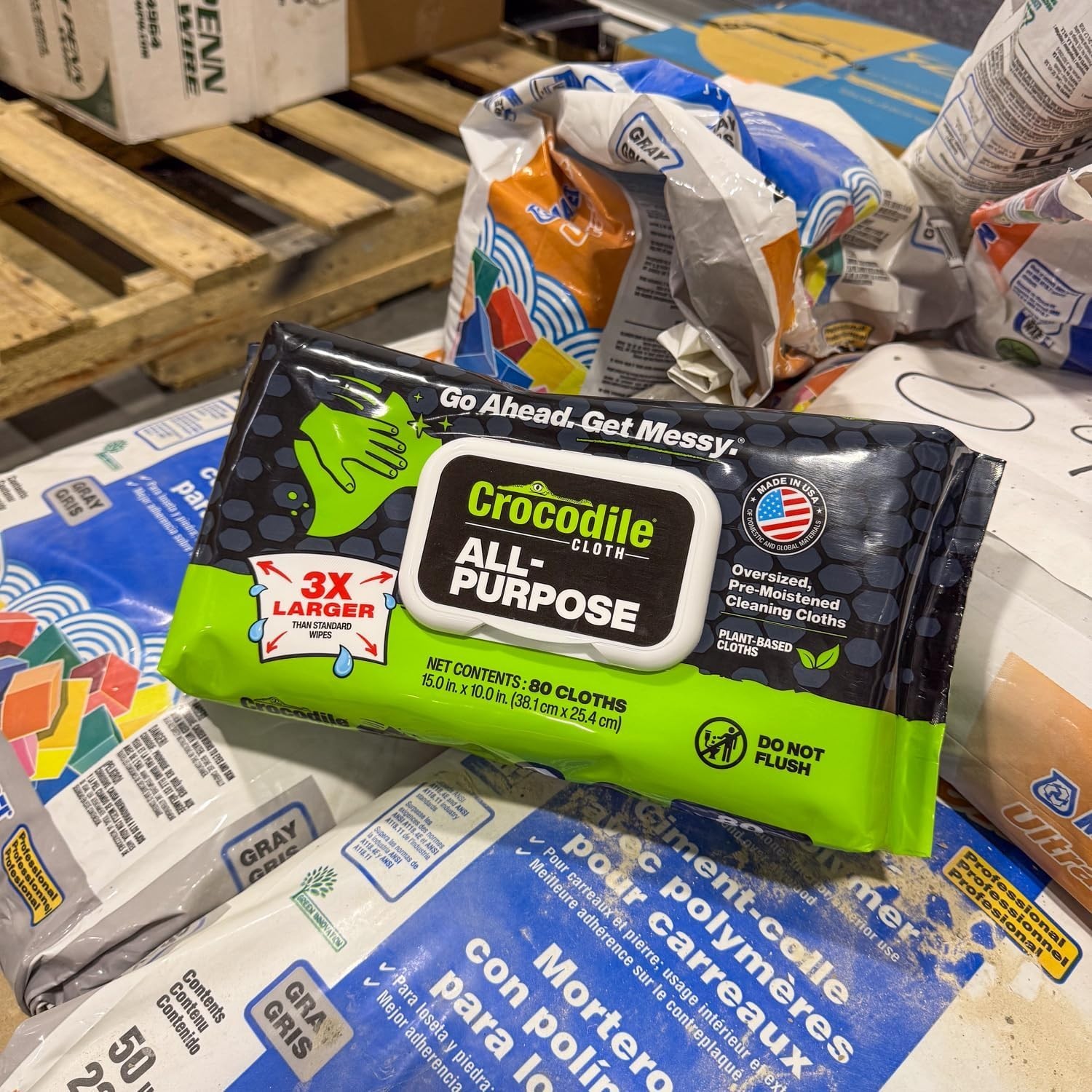 All-Purpose Cleaning Wipes – 80 Count, 15″x10″ Extra Large Plant-Based Dispos…