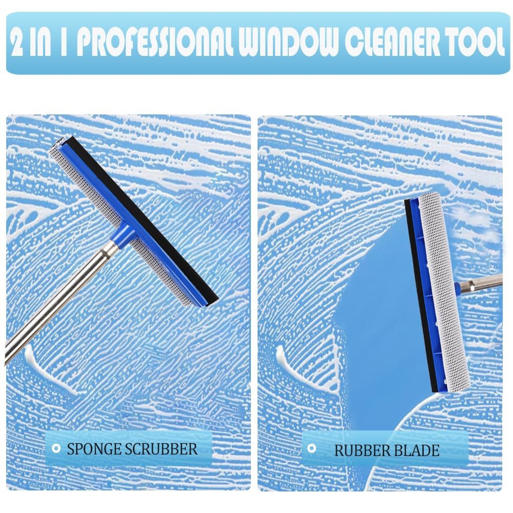 72″ Window Squeegee for Window Cleaning – Long Handle Window Cleaner Tool