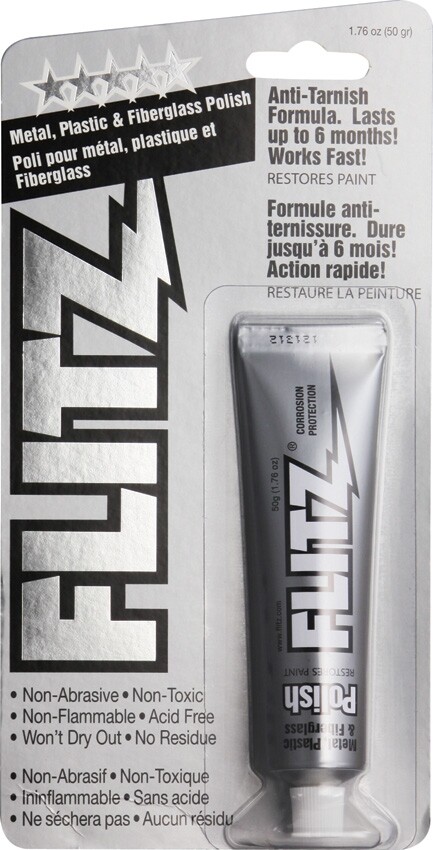 FLITZ 50 G (1.76 OZ) TUBE PROFESSIONAL POLISH W/ FLITZ POLISHING CLOTH