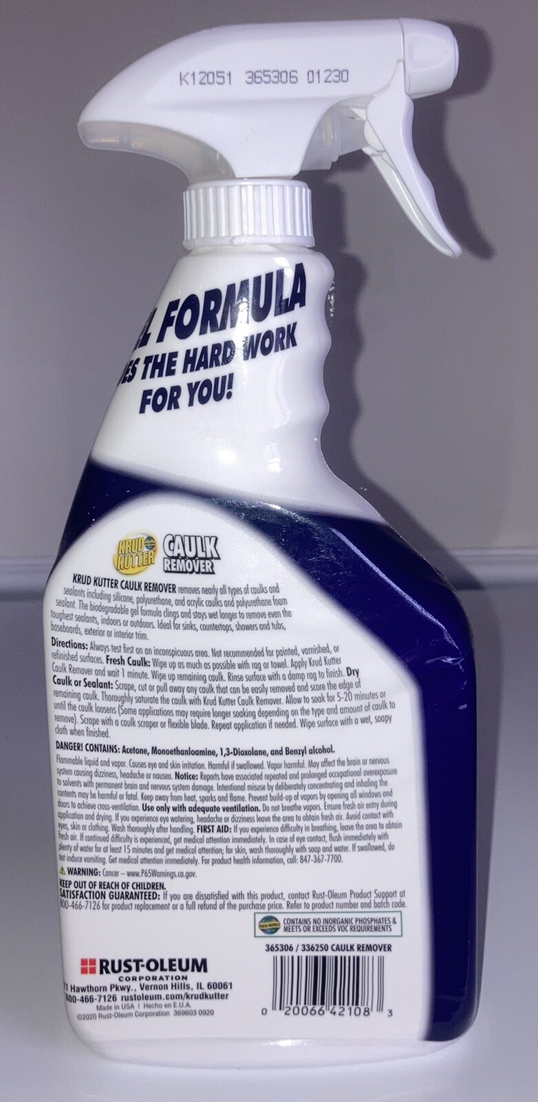 Krud Kutter Caulk Remover Spray, 24 Fl.Oz. Remove Silicon, Latex & Foam Sealant