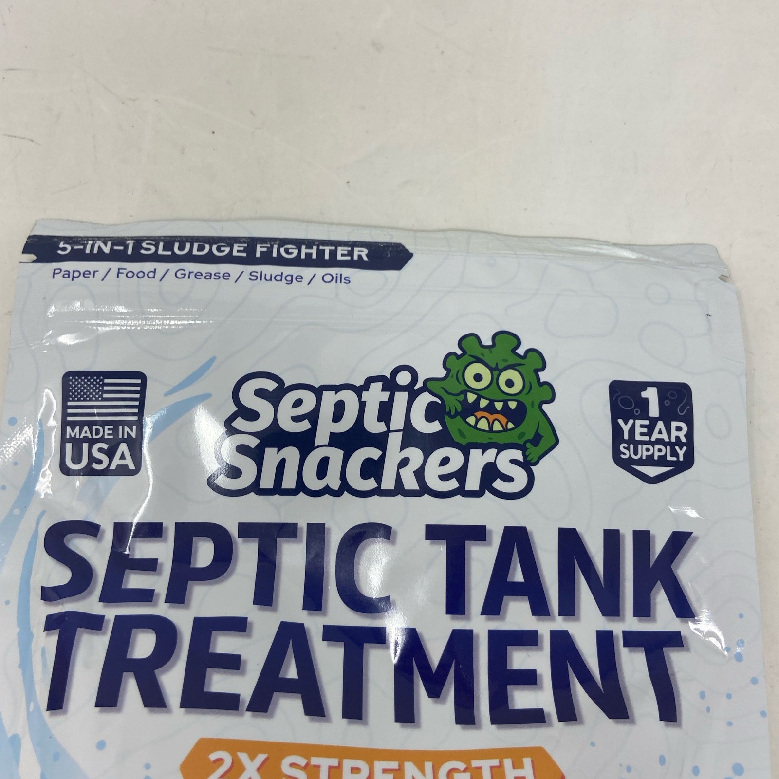 Septic Snackers Septic Tank Pods 2X Strength Blue, 12 Pods/1 Year