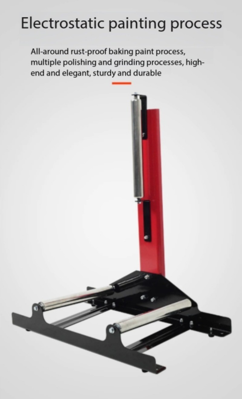Professional Car Tire and Wheel Cleaning Rack with Rotating and Rolling Brackets