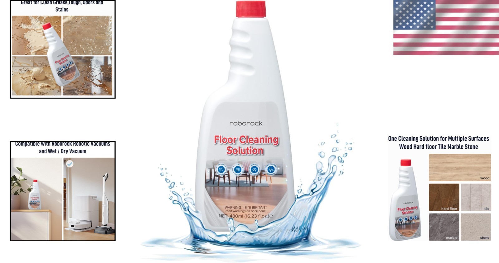 Eco-Friendly Floor Cleaner for Hard Surfaces – Safe for Kids & Pets, 16.2 FL OZ