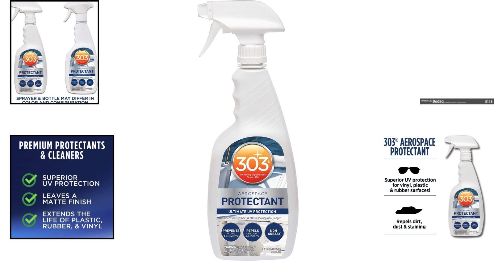 UV-Protectant Spray for Boats & Marine Surfaces – Dust & Stain Repellent – 32 oz