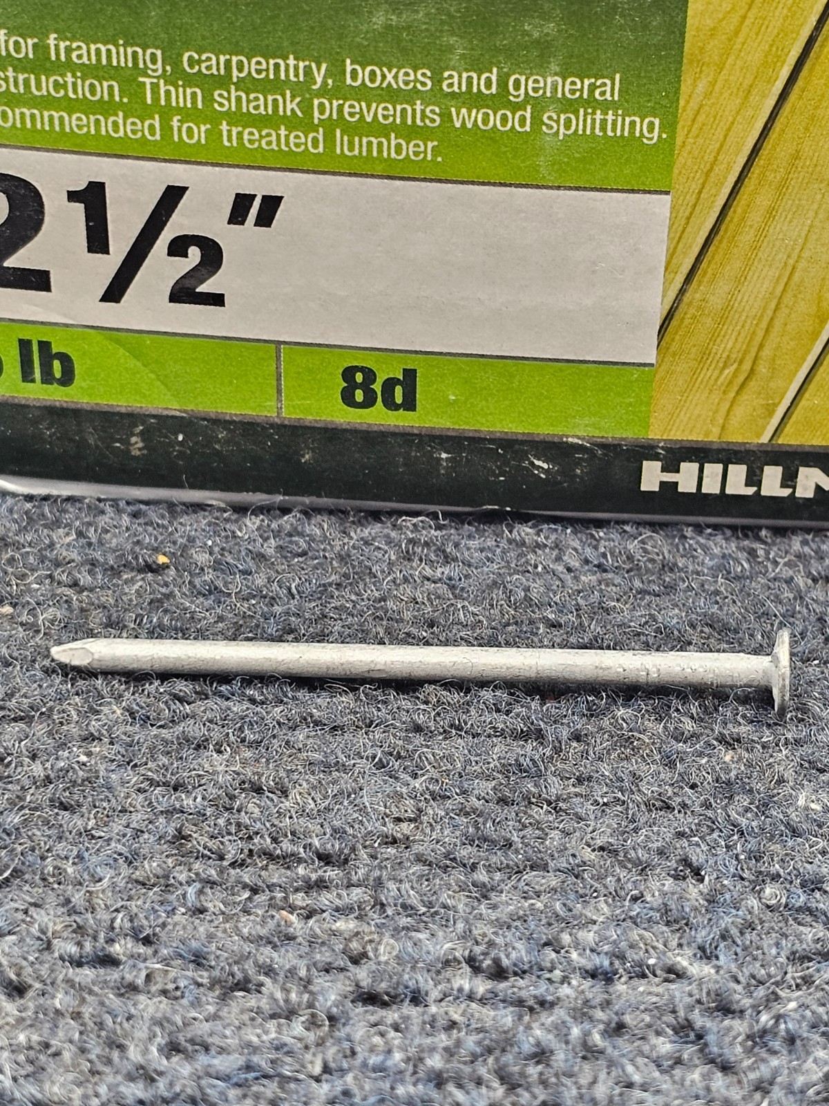 HILLMAN FASTENERS 461320 Fas-n-Tite Framing 5 lb 2-1/2″ Galvanized Box Nails