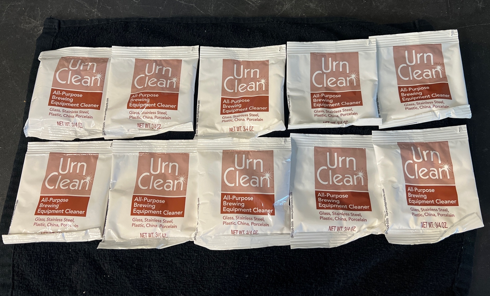 Stera Sheen Urn Clean All-Purpose Brewing Equipment Cleaner Lot Of 10 Packets