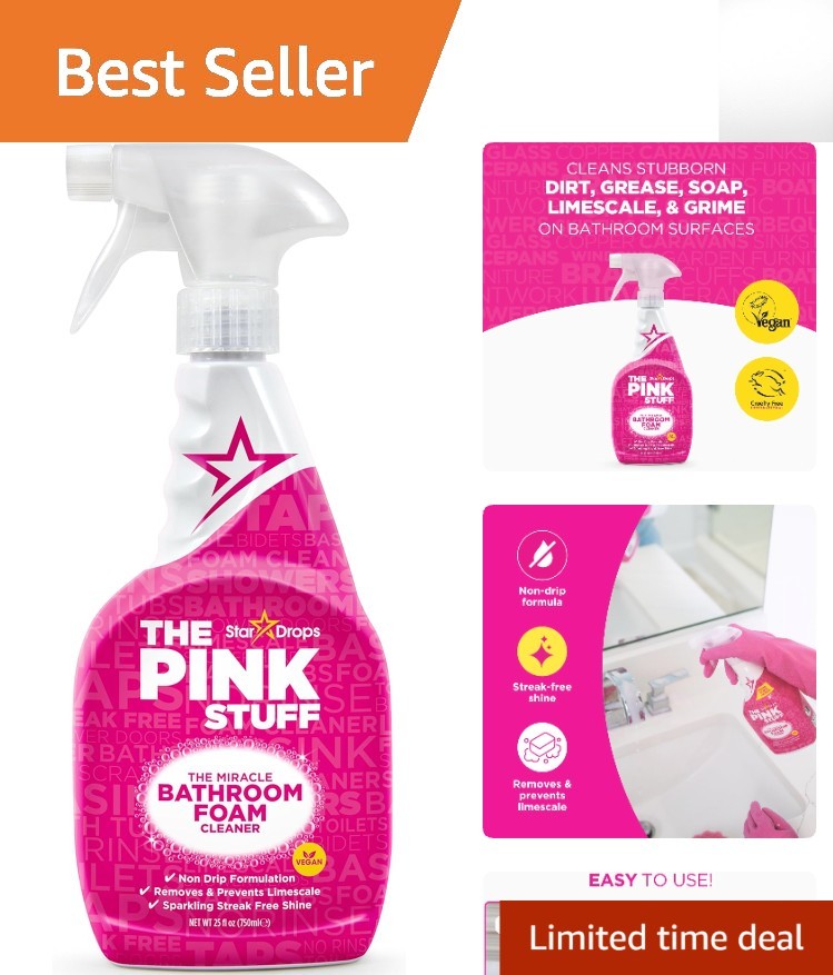The Pink Stuff – Miracle Bathroom Foam Cleaner 750ml – Baths, Tiles, Soap Scu…