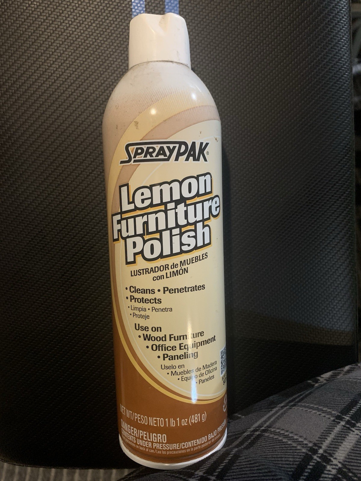 SprayPak Lemon Furniture Polish 1lb 1oz Can Cleaning Product. 2pack