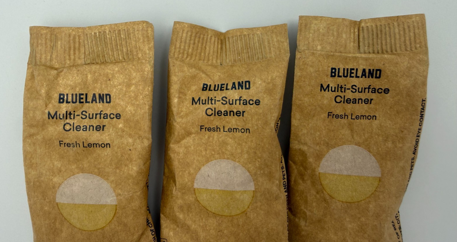 Lot of 3 Blueland Multi-Surface Cleaner Refill Tablets Fresh Lemon Brand New