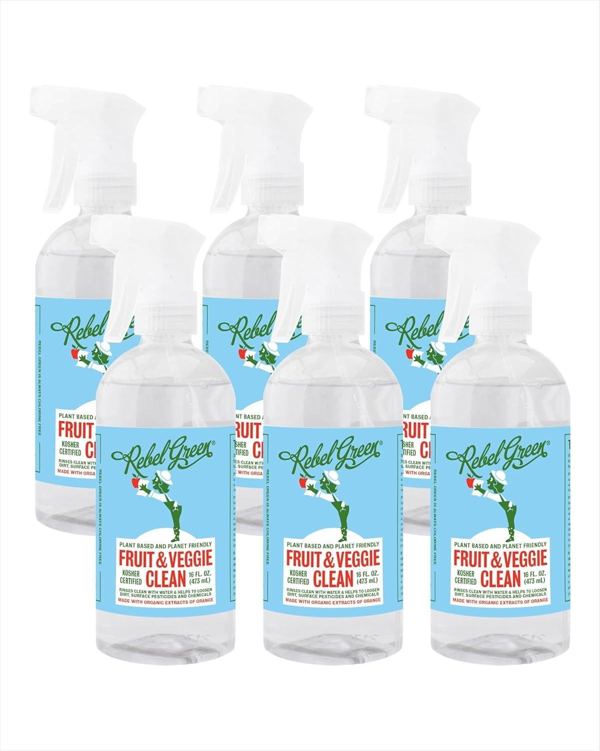 Rebel Green Fruit & Veggie Clean – 17 FL OZ 6P