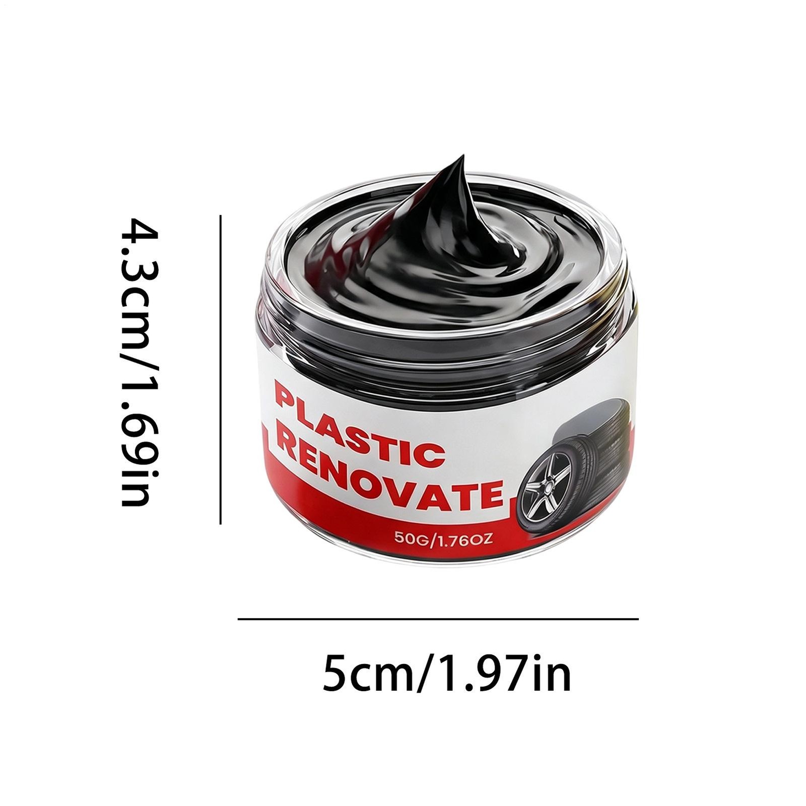 Black Car Interior Plastic Repair Scratch Remover Wax Polishing Repair Cream