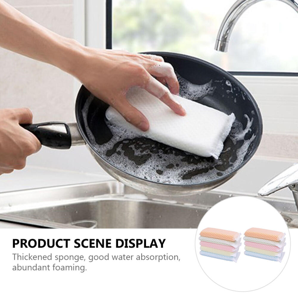 10pcs Scouring Pad Sponge Scrubber Cleaning Dishcloth Kitchen Dish Washing Cloth