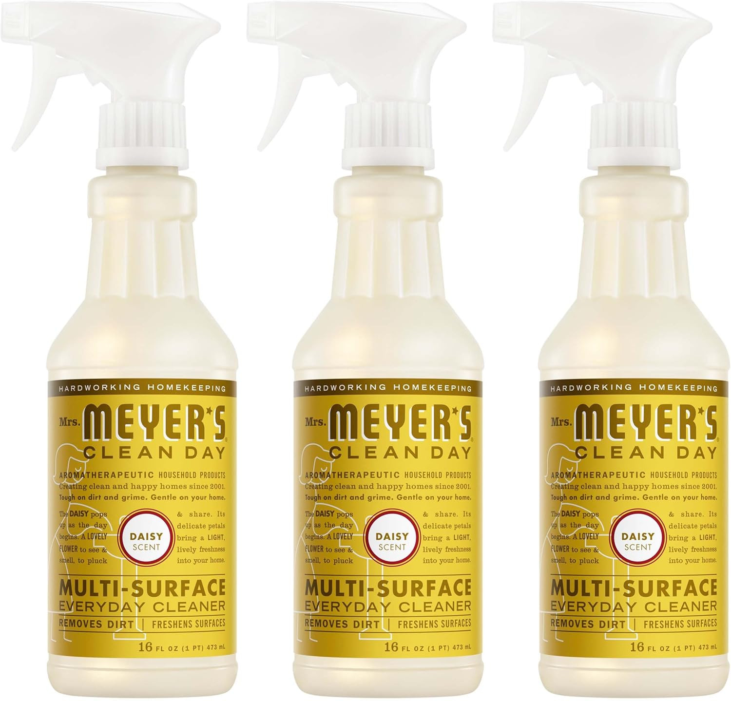 MRS. MEYER’S CLEAN DAY Multi-Surface Everyday Cleaner, Daisy Scent, 16 Fl Oz Bot